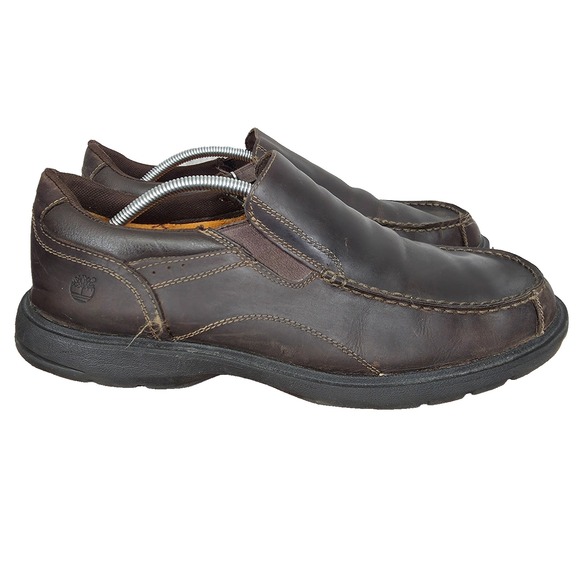 Timberland Loafers Mens 13 Wide Earthkeepers Richmont Brown Leather Slip On - Picture 1 of 11